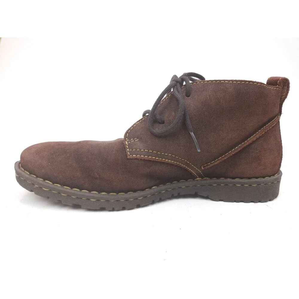 MEN'S Sz 9.5 Born Genuine Suede McNeil Collection Lace-Up Chukka Dark Brown